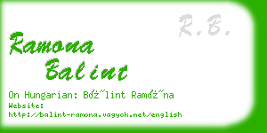 ramona balint business card